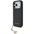 Etui GUESS do iPhone 17 Pro, 4G Charms Collection Hardcase, do MagSafe, czarne