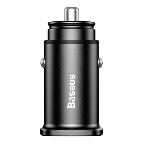 Baseus Ładowarka Samochodowa - 2XUSB QC 3.0 30W - Black