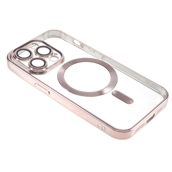 Zestaw Etui do iPhone 14 Pro, MagSafe Hybrid, różowe + Szkło