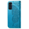 Etui z klapką do Samsung Galaxy S24 FE, Butterfly, niebieskie