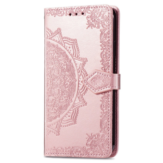Etui z klapką do Xiaomi Redmi 12C, Mandala, różowe rose gold
