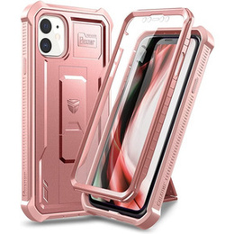 Etui pancerne do iPhone 11, Dexnor Full Body, różowe rose gold