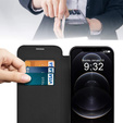 Etui z klapką do iPhone 12 Pro Max, RFID Wallet MagSafe z ochroną aparatu, czarne
