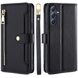 Etui z klapką do Samsung Galaxy A16 / A16 5G, Wallet Zipper Pocket, czarne