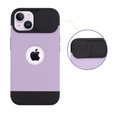Etui do iPhone 13 / iPhone 14, ERBORD MagSafe Cam Slider, fioletowe + Szkło na ekran