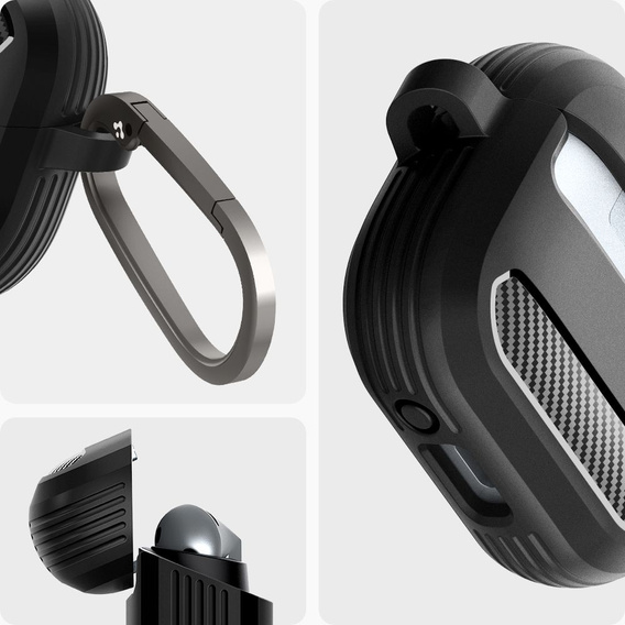 Etui SPIGEN na Słuchawki Galaxy Buds 3 / 3 Pro, Rugged Armor, czarne