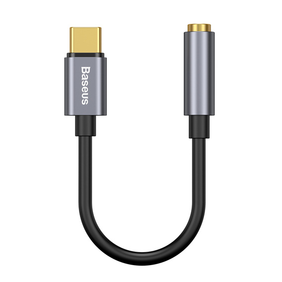 Baseus adapter L54 USB-C do jack 3,5 mm - szary