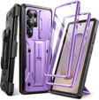 Etui do Samsung Galaxy S25 Ultra, Tongate MECH Series, Klips do paska, fioletowe