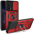 Etui pancerne do Xiaomi Poco F5 Pro, CamShield Slide, czerwone
