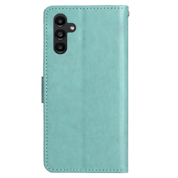 Etui z klapką do Samsung Galaxy A55 5G, Butterfly, jasno niebieskie