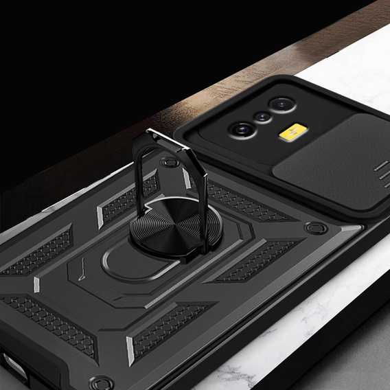 Etui pancerne do Xiaomi Poco F4 GT, CamShield Slide, czarne
