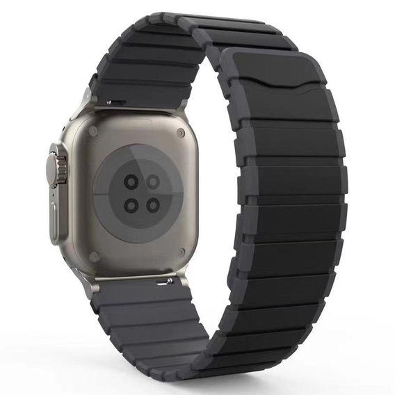 Pasek Magnetyczny do Apple Watch 1/2/3/4/5/6/7/8/9/10/11/SE Ultra 1/2/3 42/44/45/46/49mm, Czarny