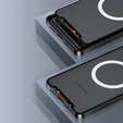Etui z ochroną aparatu do Samsung Galaxy S21 FE 5G, CamShield MagSafe, przezroczyste / czarne