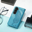 Etui z klapką do Infinix Hot 50 4G, Butterfly, niebieskie