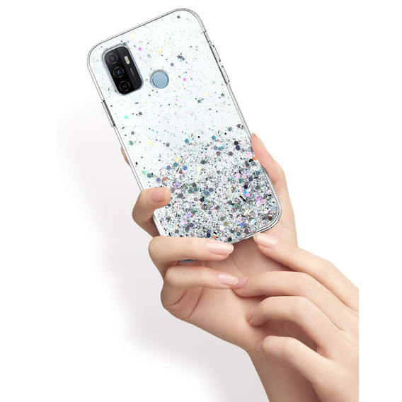 Etui do Oppo A53 2020, Glittery, przezroczyste