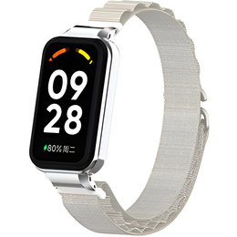 Pasek Nylonowy do Xiaomi Redmi Smart Band 2 / Xiaomi Smart Mi Band 8 Active, Biały