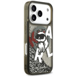 Etui Karl Lagerfeld do iPhone 17 Pro, Liquid Glitter Choupette MagSafe, czarne
