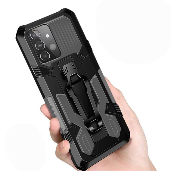 Etui Hybrid KickStand do Samsung Galaxy A72 5G / A72 LTE, Black/Grey