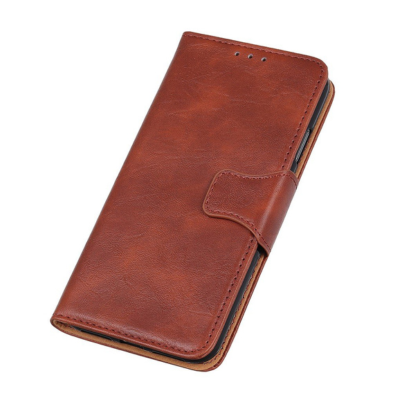 Skórzane Etui Wallet do Xiaomi Redmi Note 10 Pro, Brown