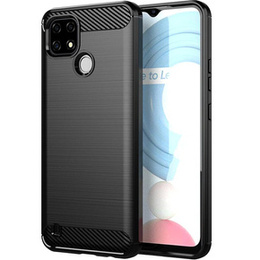 Etui do Realme C21Y / C25Y, Karbon, czarne