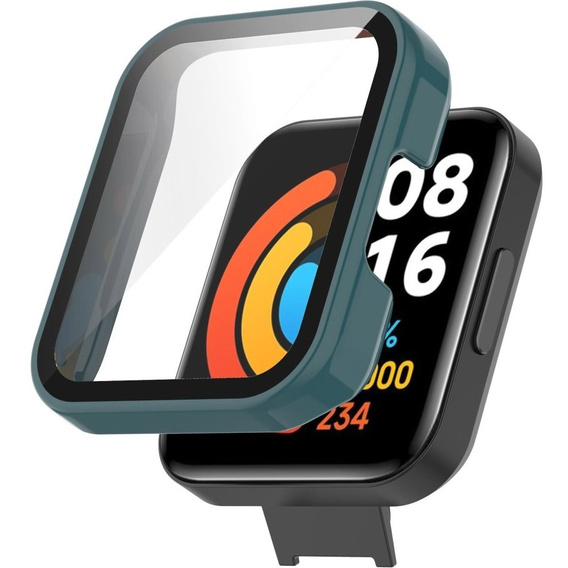 2w1 Etui + Szkło do Xiaomi Redmi Watch 2 Lite, Zielony