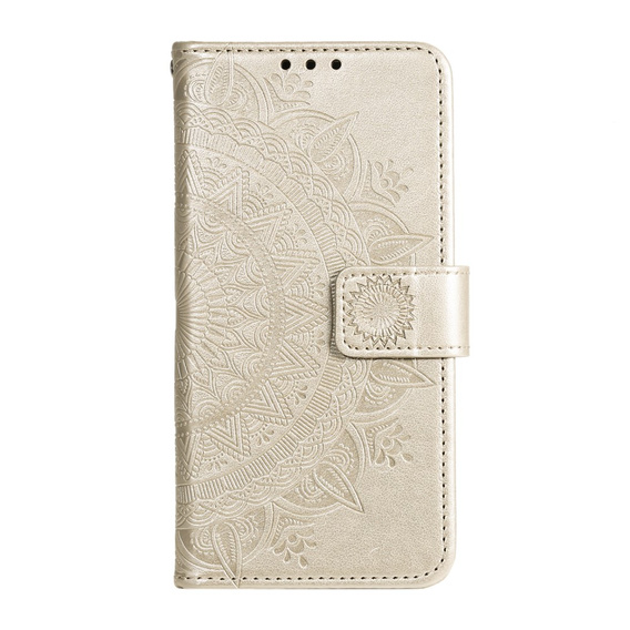Etui z klapką do Xiaomi Redmi Note 13 Pro 4G / Xiaomi Redmi Note 14S / Xiaomi Poco M6 Pro 4G, Mandala, złote