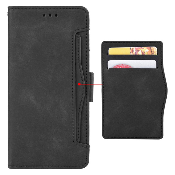 Etui z klapką do Xiaomi Redmi Note 13 5G, Card Slot, czarne