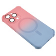 Etui silikonowe do iPhone 14 Pro, Gradient Magnetic, do MagSafe, różowe / niebieskie