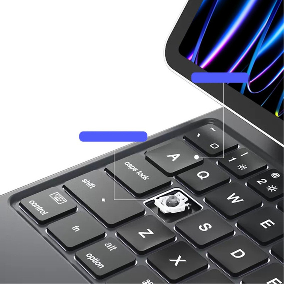 Etui z klawiaturą do iPad Pro 13" 2024 (7 gen.), Magnetic Keyboard Touchpad, czarne