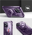 Etui pancerne do iPhone 14 Pro Max, Dexnor Full Body do MagSafe, fioletowe