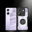 Etui do Xiaomi Poco M7 Pro 5G, z blaszką magnetyczne, przezroczyste / czarne