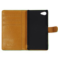SHTL Etui Genuine Leather Wallet Case do Sony Xperia Z5 Compact - Green