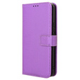 Etui z klapką do Honor Magic 6 Lite 5G, Wallet Smart Magnet, fioletowe