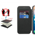Etui z klapką do iPhone 17 Pro Max, RFID Wallet MagSafe z ochroną aparatu, czarne