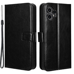 Etui z klapką do CMF Nothing Phone 2 Pro, Crazy Horse Wallet, czarne