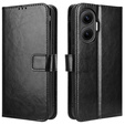 Etui z klapką do Xiaomi Poco F7, Crazy Horse Wallet - czarne