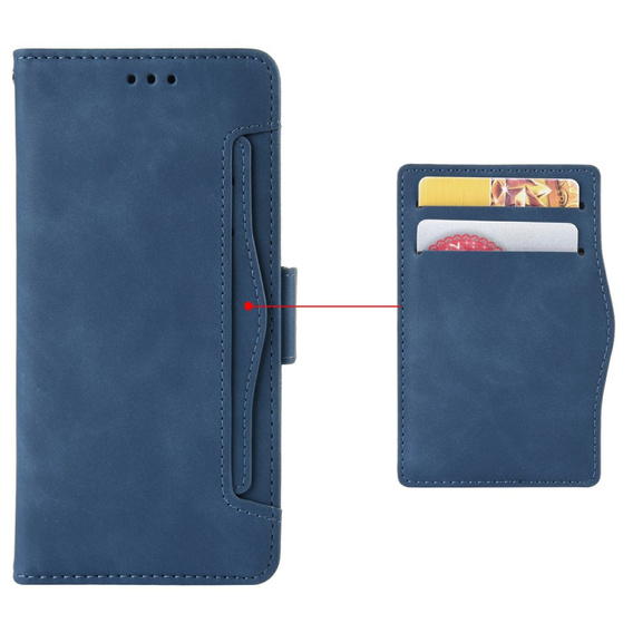 Etui z klapką do Vivo Y19s, Card Slot, granatowe