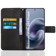 Etui z klapką do Motorola Moto G86 Power 5G, Crazy Horse Wallet, czarne