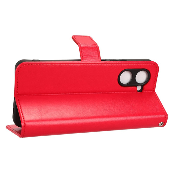 Etui z klapką do Realme C33, Crazy Horse Wallet, czerwone