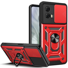 Etui pancerne do Motorola Moto E14, CamShield Slide, czerwone