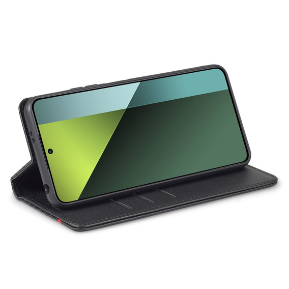 Etui z klapką do Xiaomi Redmi Note 13 Pro 5G, Carbon LC.IMEEKE, czarne