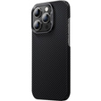 Etui BENKS Kevlar do iPhone 15 Pro, Carbon Fiber, czarne