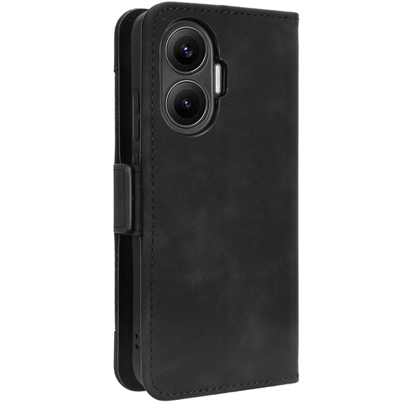 Etui z klapką do Xiaomi Poco F7, Card Slot, czarne