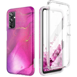 Etui do Samsung Galaxy A14 4G/5G, Suritch Full Body Marble, fioletowe