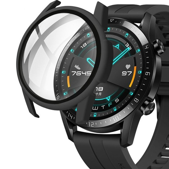 2w1 Etui + Szkło Hartowane do Huawei Watch GT 2 46mm, Czarne