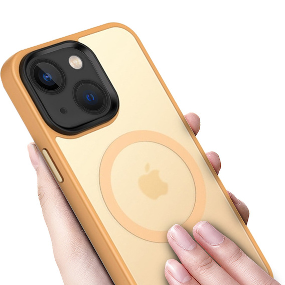 Etui do iPhone 14, Simple MagSafe, pomarańczowe