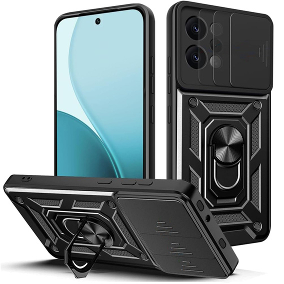 Etui pancerne do Oppo Reno 14, CamShield Slide, czarne