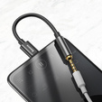 Baseus Przejściówka adapter przewód audio USB-C do mini jack 3,5mm