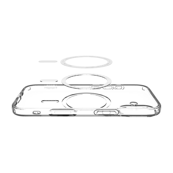 Etui Spigen do iPhone 17, Liquid Crystal Mag MagSafe, Clear/White