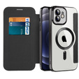 Etui z klapką do iPhone 12, RFID Wallet MagSafe z ochroną aparatu, czarne